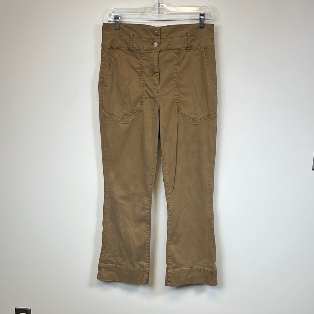 Joie Women's Business Casual Tan Cargo Style Collegiate Wide Leg Pants Size 6